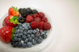 plate of various berries