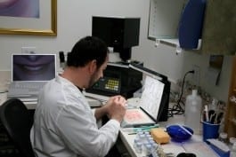 Mike working hard in his lab. 